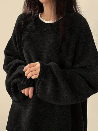 Women's Balloon Sleeve Crew Sweater