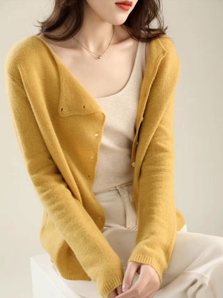 Women's V-Neck Button Knit Cardigan