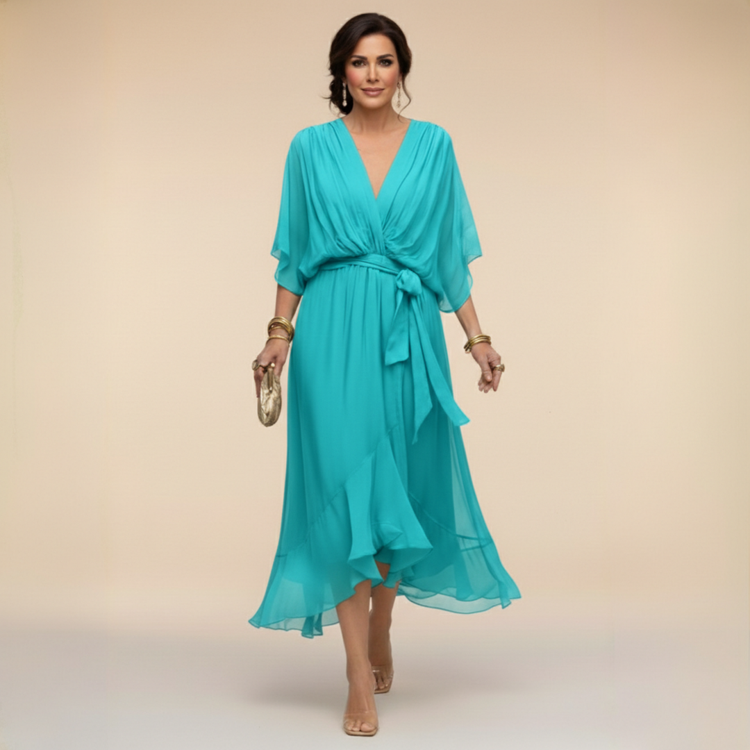 Bernadette | Flowing V-Neck Silhouette Dress