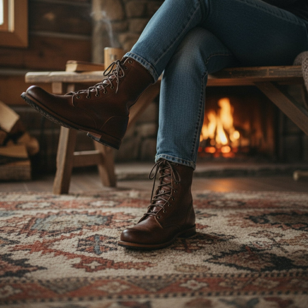Women's Lace-Up Mid-Calf Boots