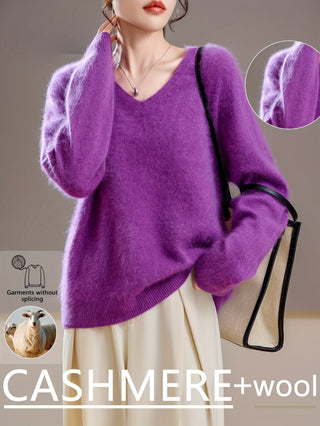 Women's Soft Knit V-Neck Sweater