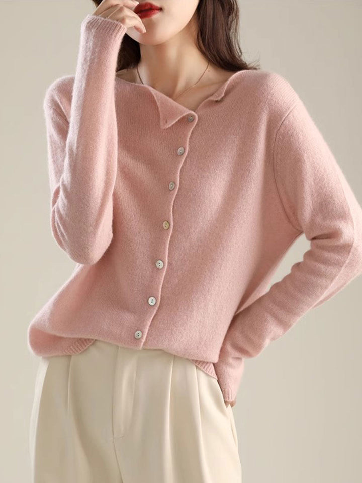 Women's V-Neck Button Knit Cardigan