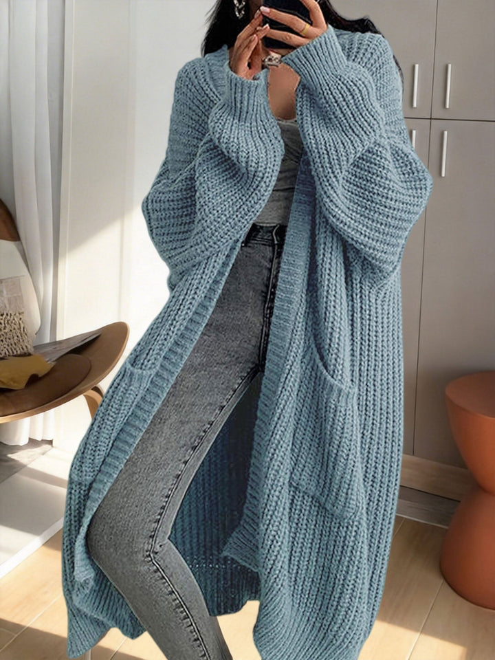 Women's Longline Duster Cardigan with Pockets