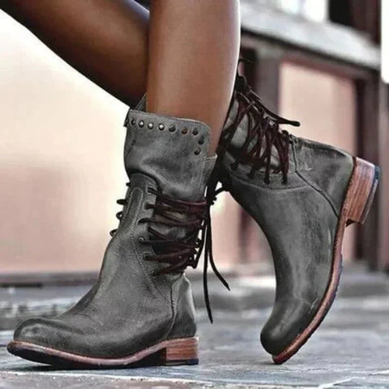 Women's Lace-Up Front Ankle Boots