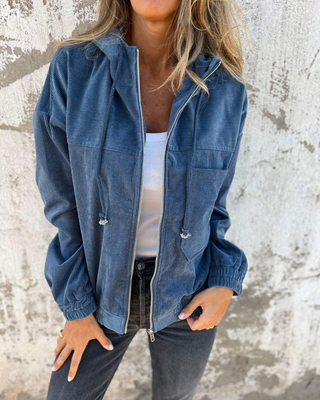 Women's Casual Hooded Zip-Up Jacket