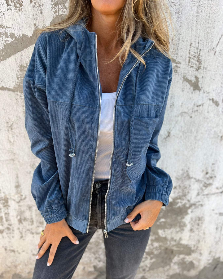 Women's Casual Hooded Zip-Up Jacket