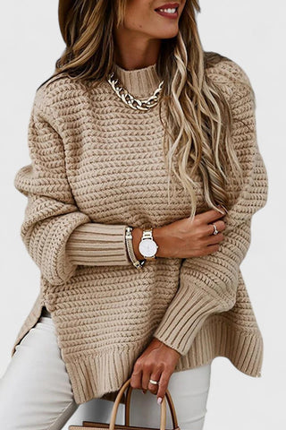 Women's Chunky Knit Mock Neck Sweater