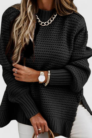 Women's Chunky Knit Mock Neck Sweater