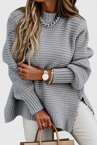 Women's Chunky Knit Mock Neck Sweater