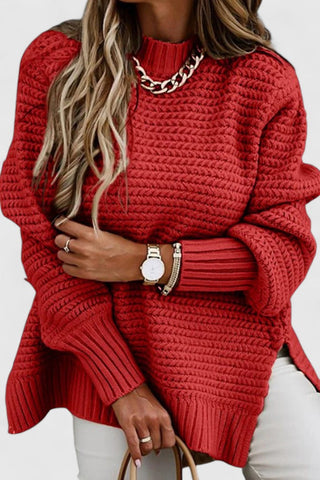 Women's Chunky Knit Mock Neck Sweater