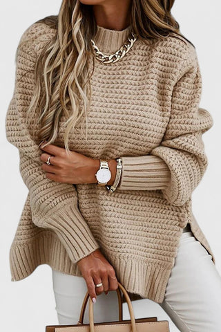 Women's Chunky Knit Mock Neck Sweater