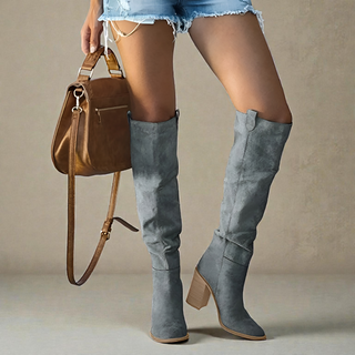 Women's Knee-High Block Heel Boots