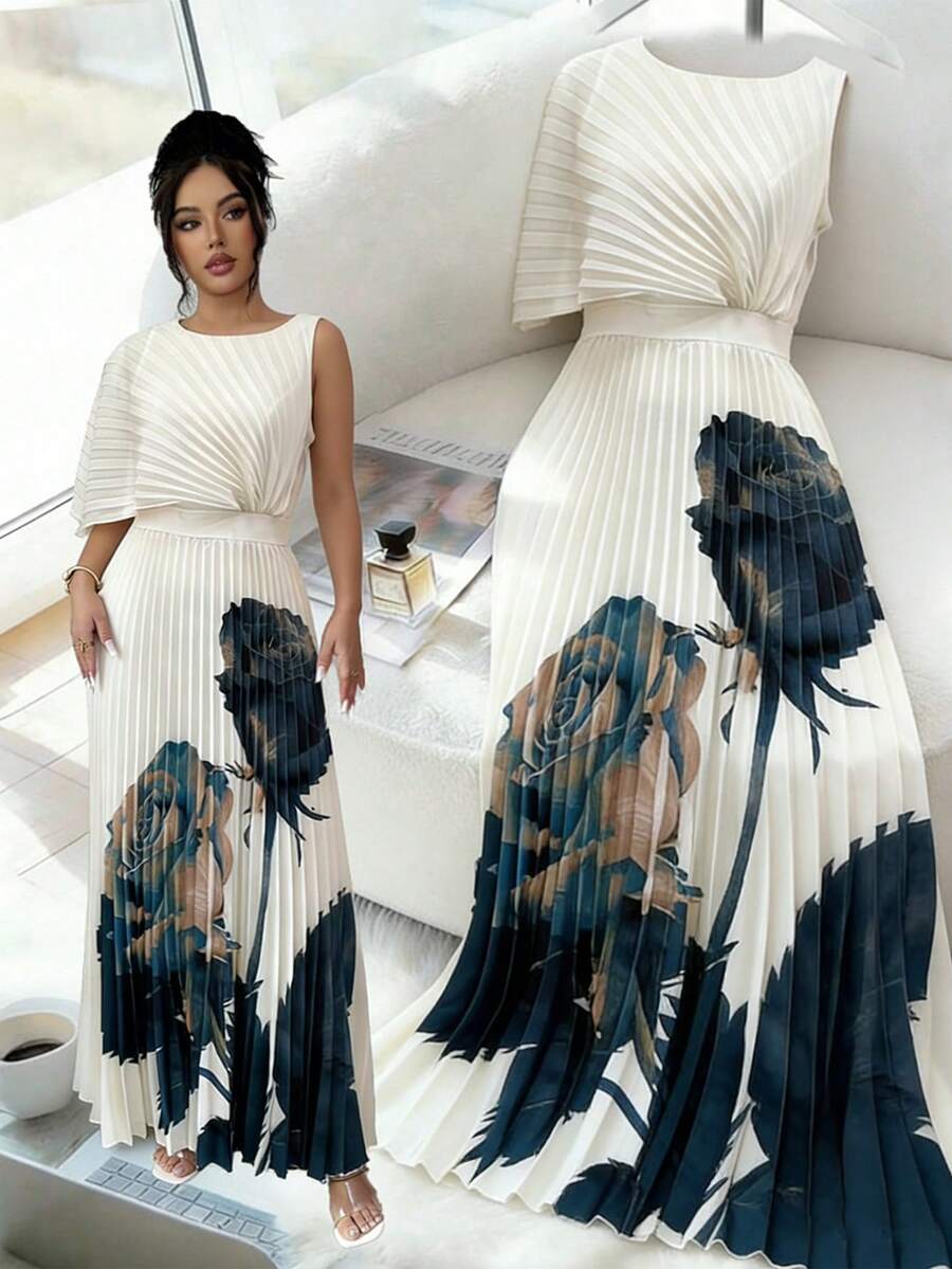 Celeste | Pleated Midi Dress
