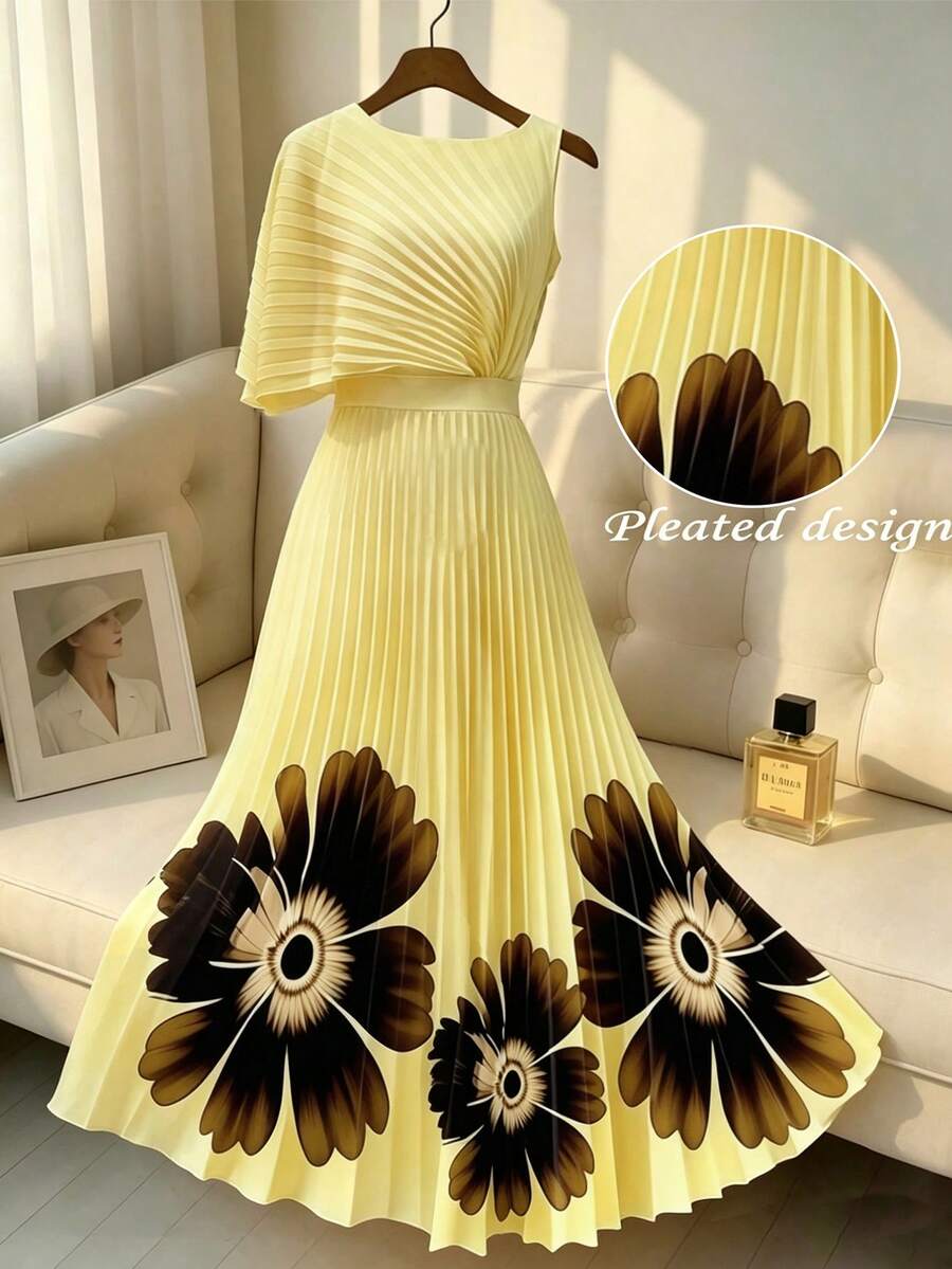 Celeste | Pleated Midi Dress