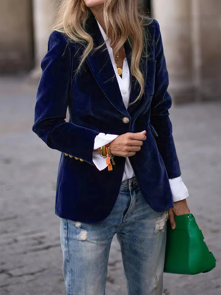 Women's Elegant Velvet Blazer