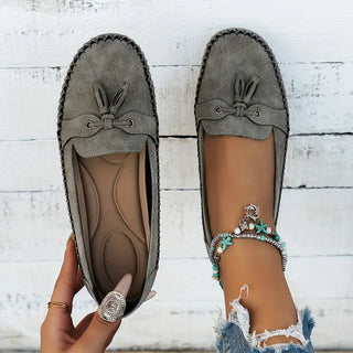 Women's Tassel Closed-Toe Loafers