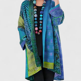 Women's Patchwork Print Kimono Cardigan