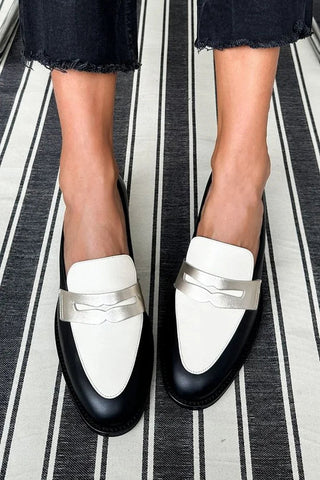 Women's Monochrome Two-Tone Loafers