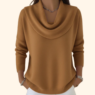 Women's Draped Cowl Neck Sweater