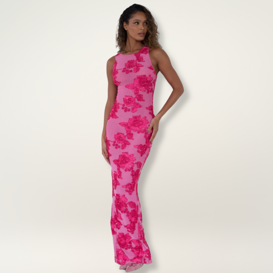 Women's Floral Sleeveless Maxi Dress