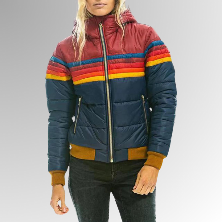 Women's Retro Zip-Up Bomber Jacket