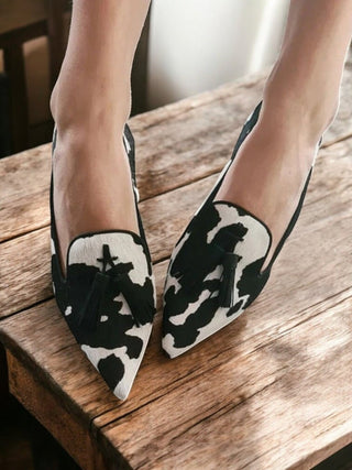 Women's Patterned Tassel Loafers