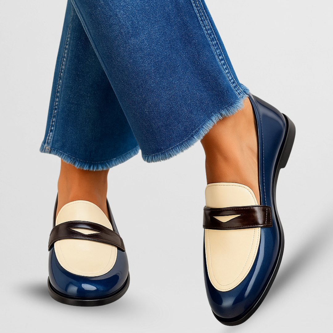 Women's Two-Tone Slip-On Loafers