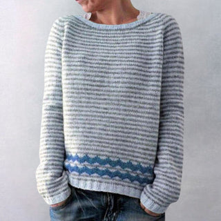 Women's Deep V-Neck Ribbed Collar Jumper