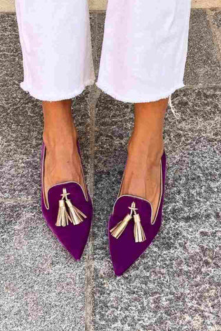 Women's Tassel Pointed Toe Loafers