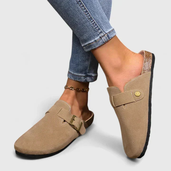 Women's Buckle Strap Slip-On Loafers