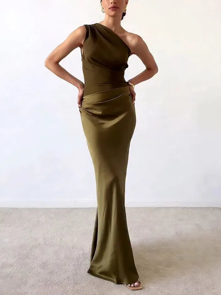 Women's One Shoulder Floor Length Dress