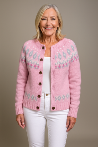 Women's Pink Comfort Knit Cardigan