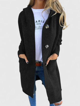 Women's Ribbed Longline Collared Duster Cardigan