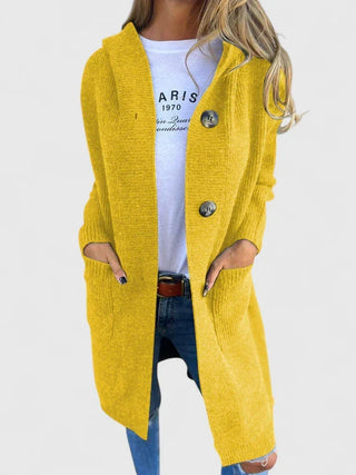 Women's Ribbed Longline Collared Duster Cardigan