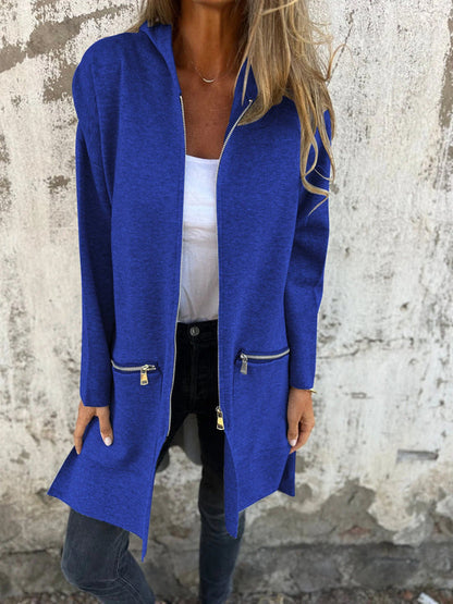 Women's Hooded Long Sleeve Cardigan