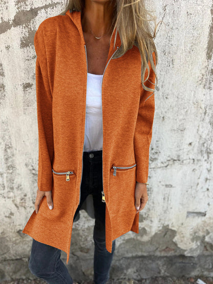 Women's Hooded Long Sleeve Cardigan