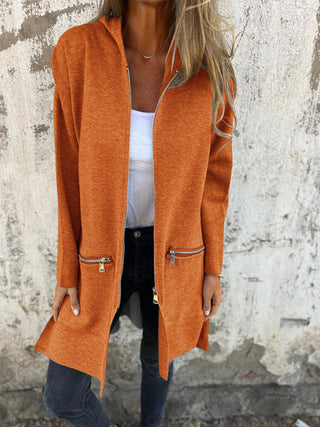 Women's Hooded Long Sleeve Cardigan