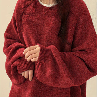 Women's Balloon Sleeve Crew Sweater
