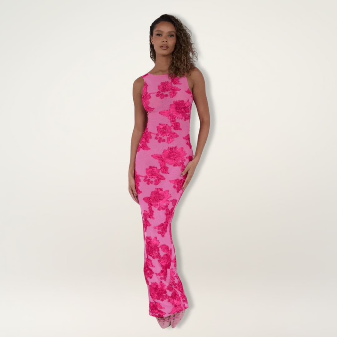 Women's Floral Sleeveless Maxi Dress