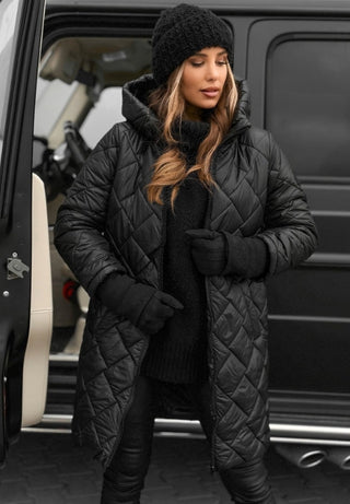 Women's Longline Quilted Puffer Coat