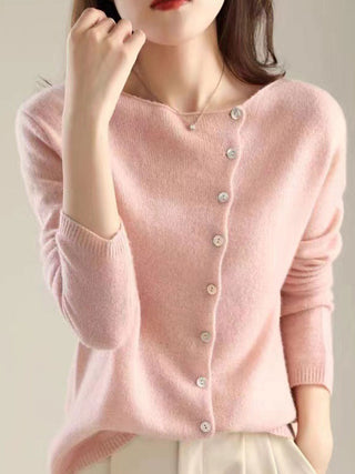 Women's V-Neck Button Knit Cardigan