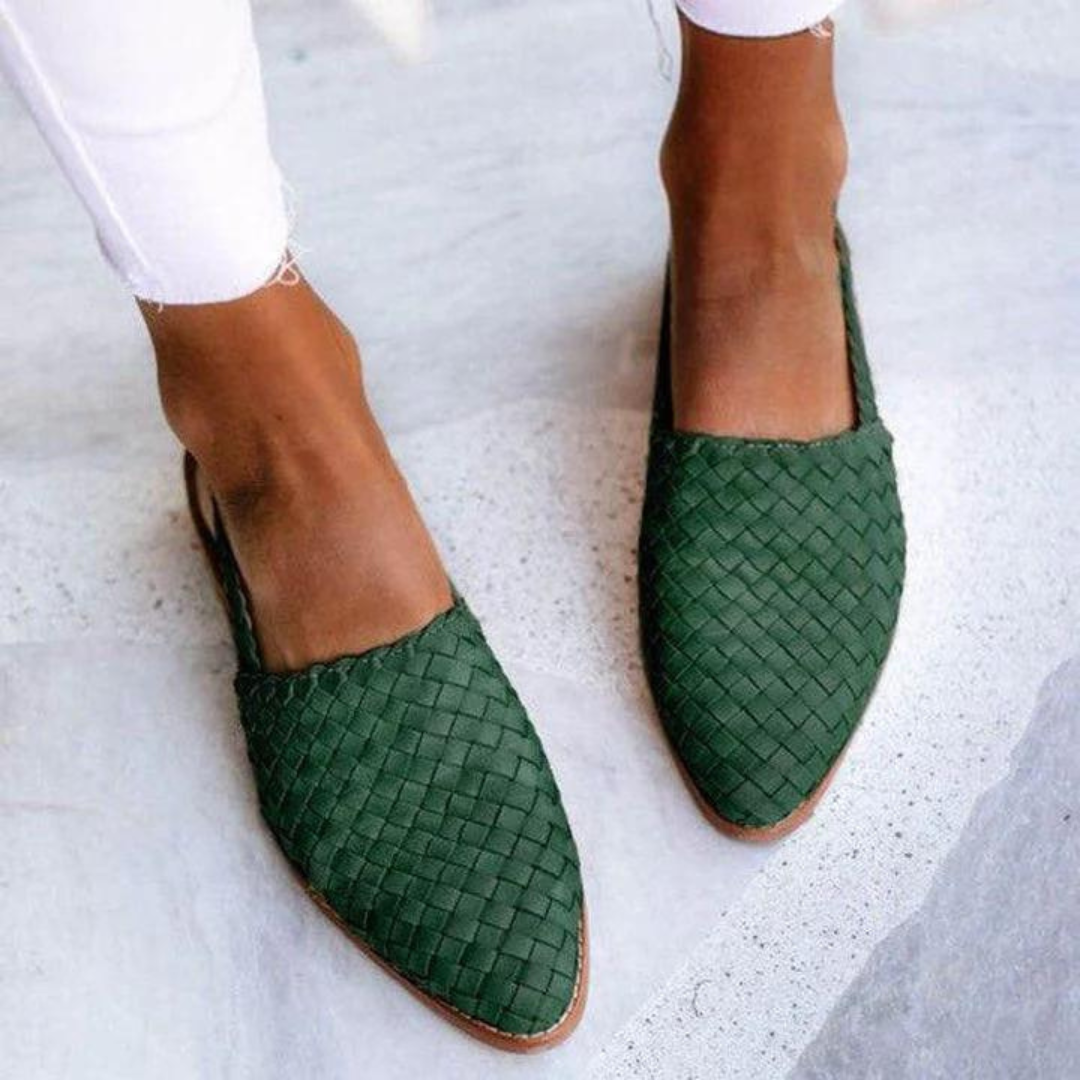 Women's Woven Slingback Loafers