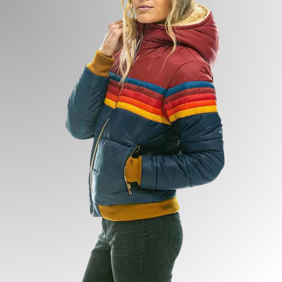 Women's Retro Zip-Up Bomber Jacket