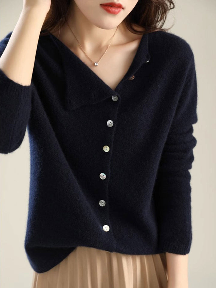 Women's V-Neck Button Knit Cardigan