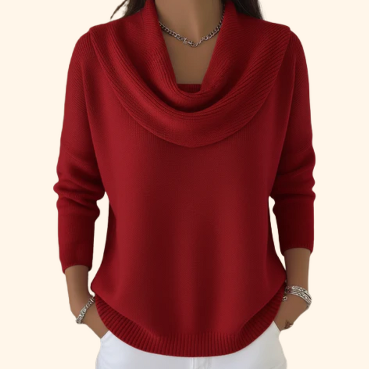 Women's Draped Cowl Neck Sweater