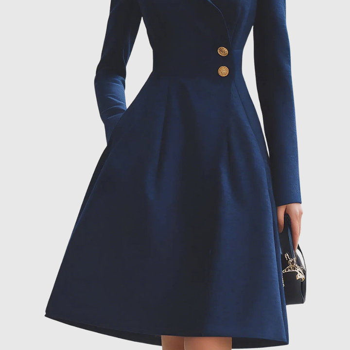 Women's Tailored Belted Coat Dress