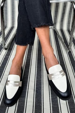 Women's Monochrome Two-Tone Loafers