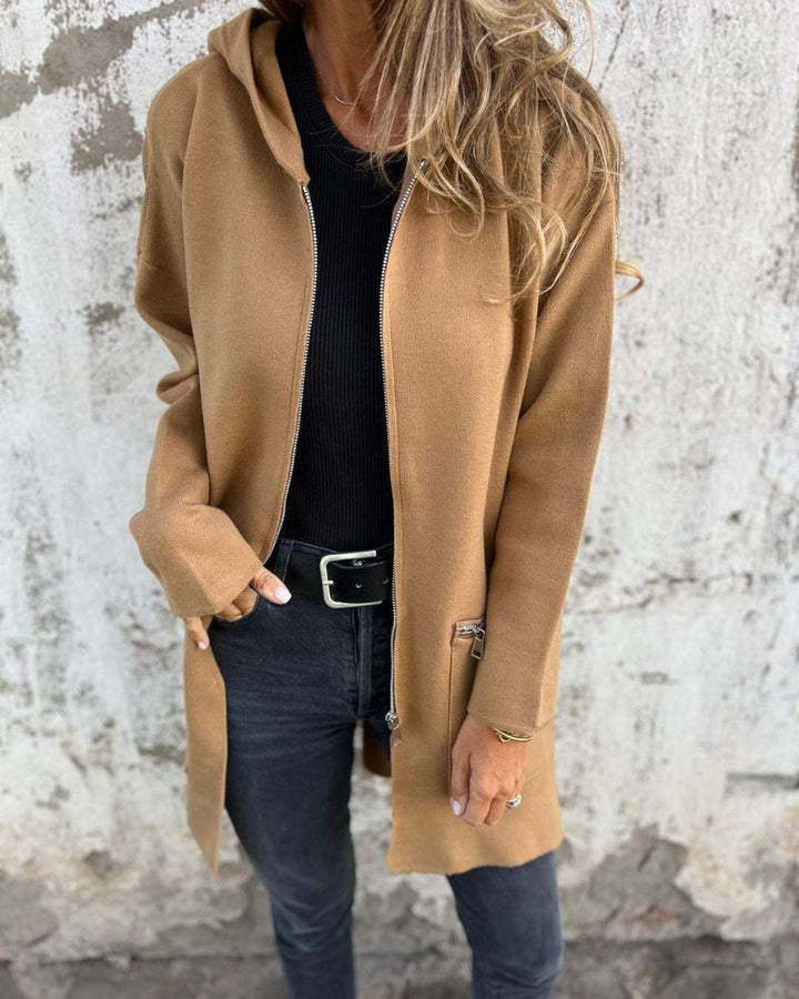 Women's Hooded Long Sleeve Cardigan