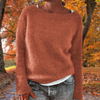 Women's Boat Neck Layered Knit Sweater