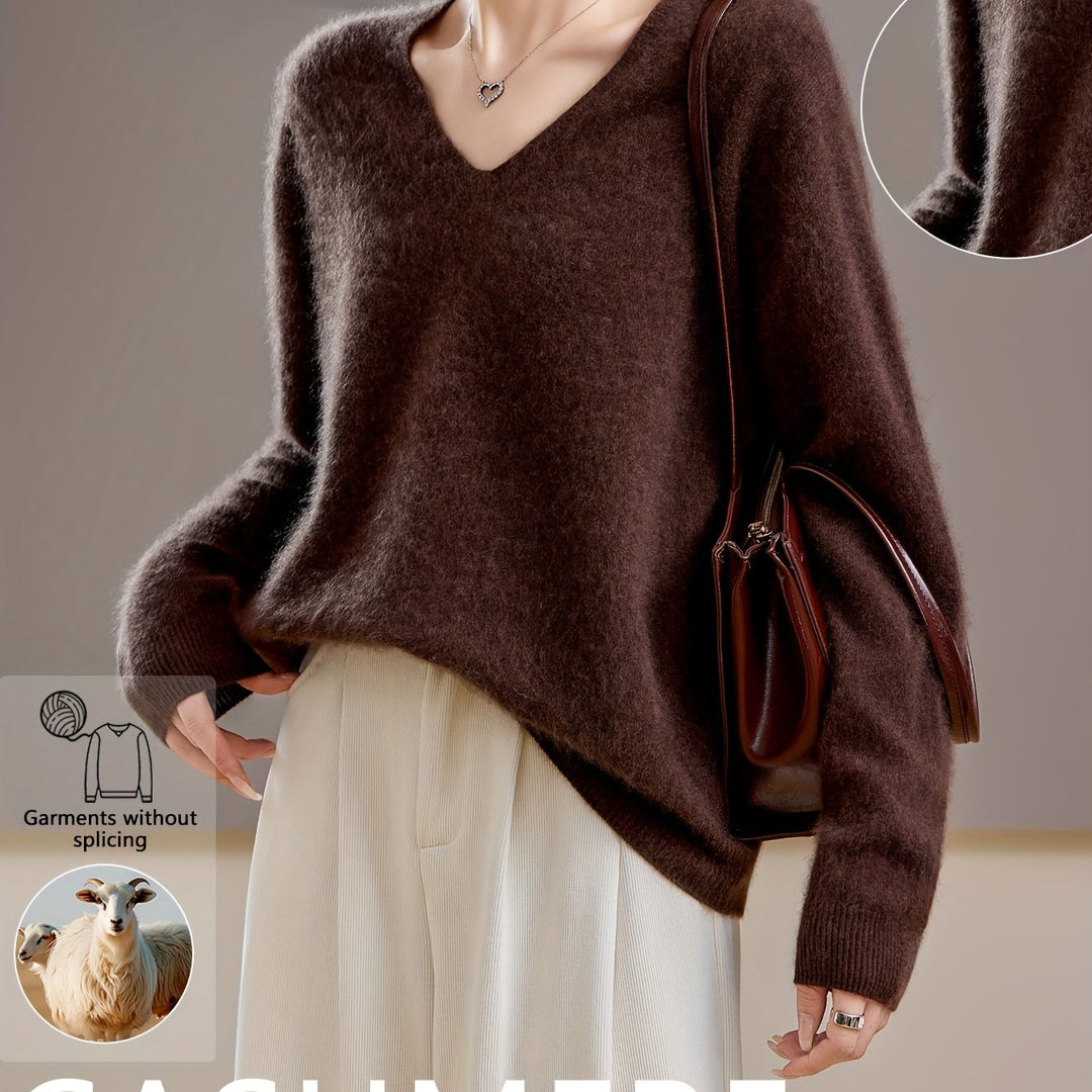 Women's Soft Knit V-Neck Sweater
